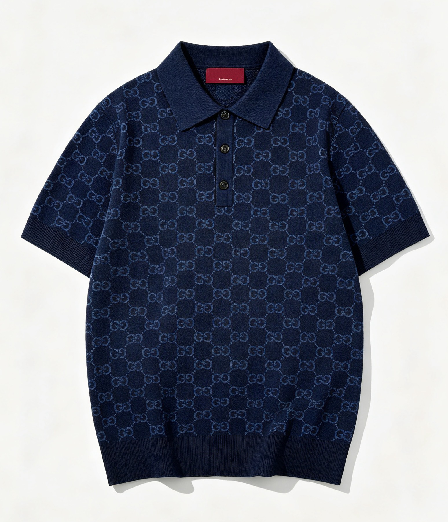 Men's Plus Tees & Polos Round neck embroidered and printed polar style summer wear with street pure cotton 84443