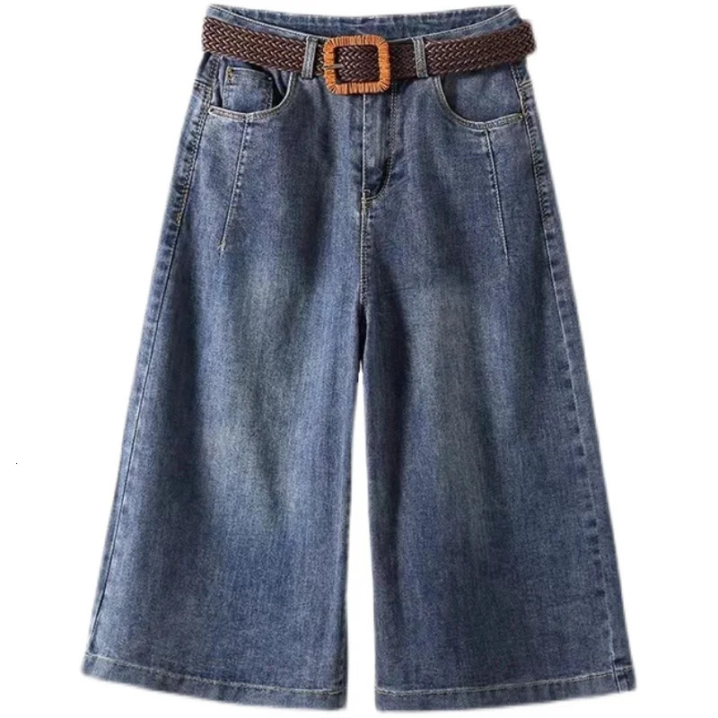Womens Denim Shorts Spring Summer Loose Versatile s Jeans Harajuku Wide Leg Pants Large Size Korean Style Casual Mid 260707