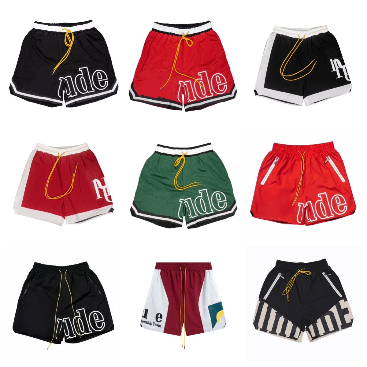 Designer Men's Shorts Summer Fashion Beach Pants Men High Quality Street Wear Red Blue Black Purple Pants Men Loose Short Size:S-XL