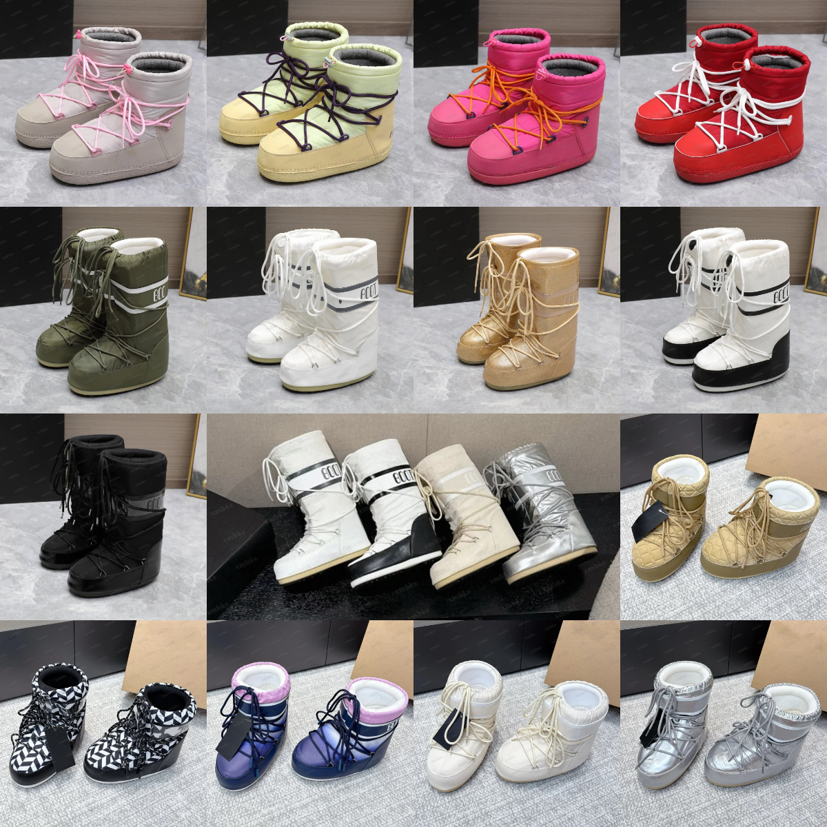 35-42 Luxury Fashion Snow designer boot womens moon rain fur Boots New winter black warm snow ski platform high warm boot Winter Medium Shoes 202