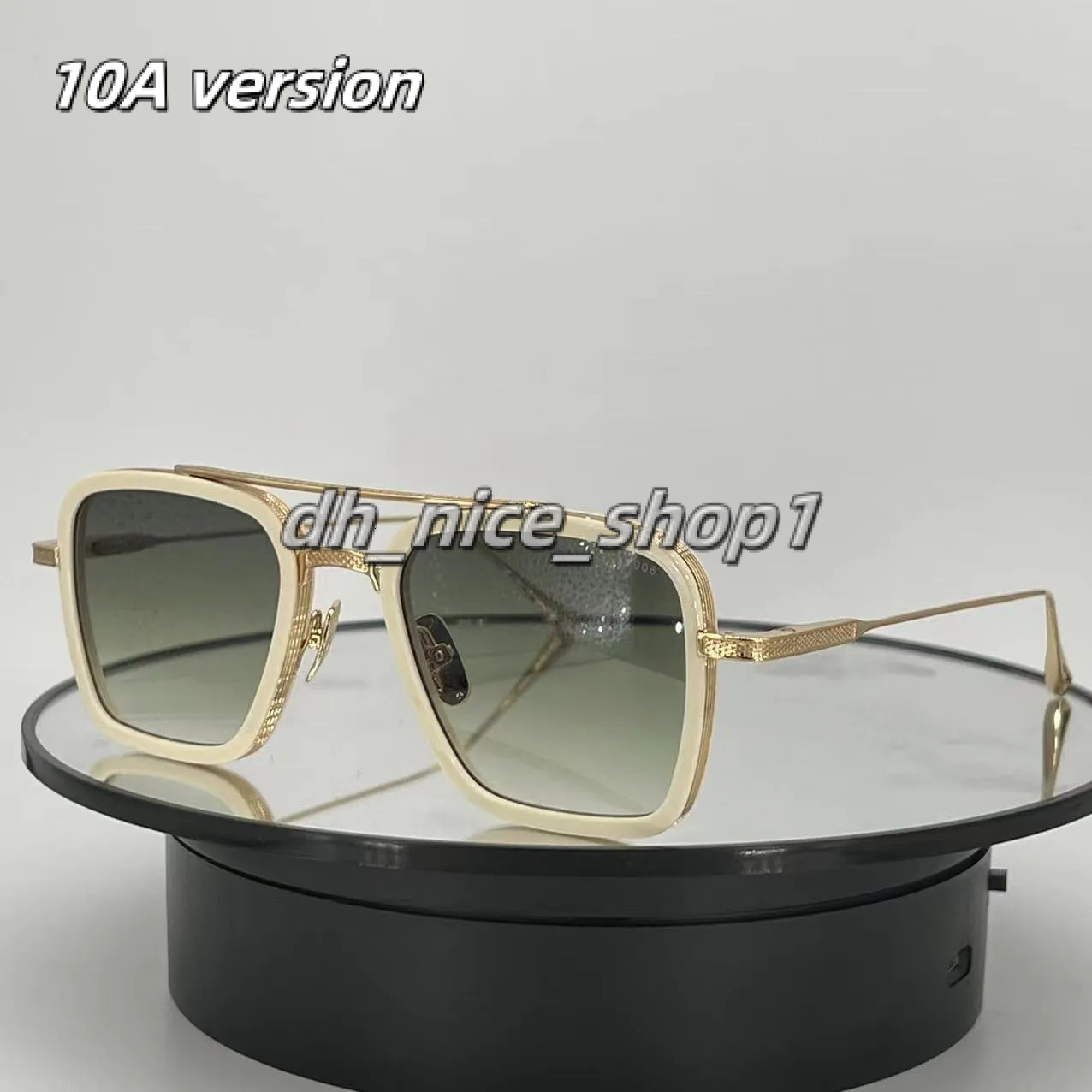 ditaglasse FLIGHT 006 Stark Vintage Sunglasses Gold Plated Designer Sung Lasses For Mens Famous Fashionable ditae Luxury Brand Sunglasses Men Woman