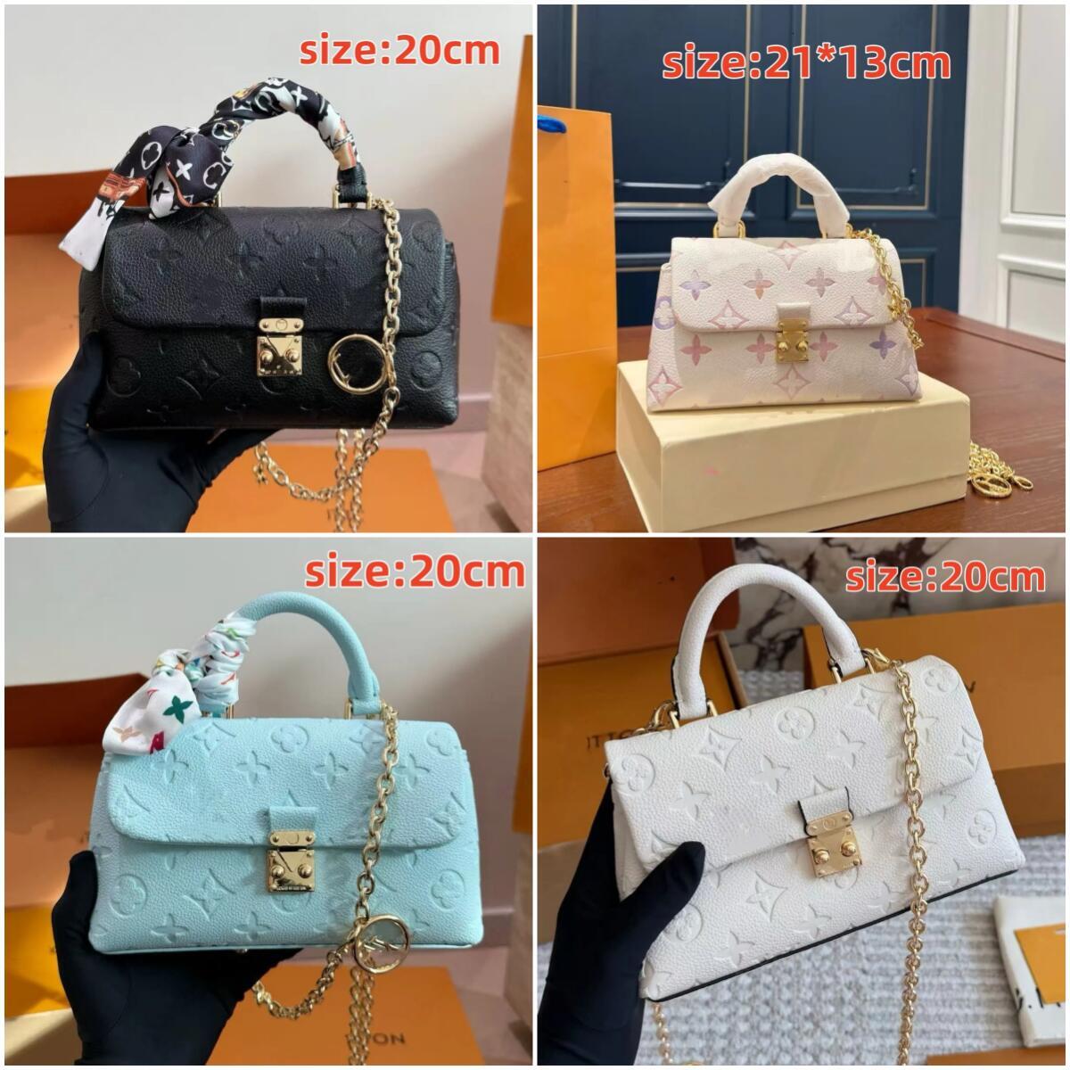 Summer new design designer nano madeleine messenger chain classic embossed leather shoulder handbag cowhide crossbody bags woman's wallet Luxur