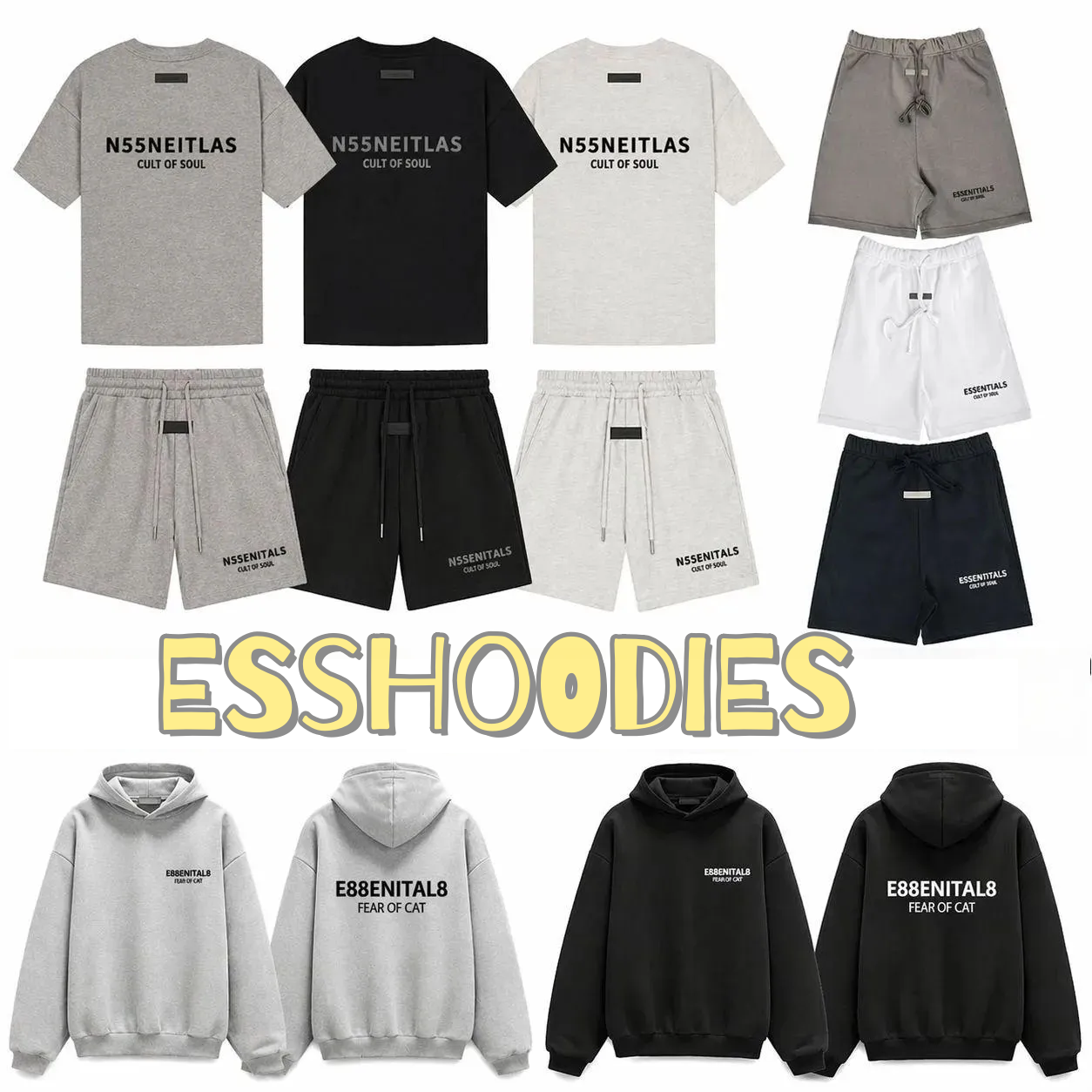 Designer esentially Hoodie esshoodie Women Mens Solid color Hooded weatshirts Streetwear Casual Clothes Hip Hop pullovers High quality loose Sweatsh