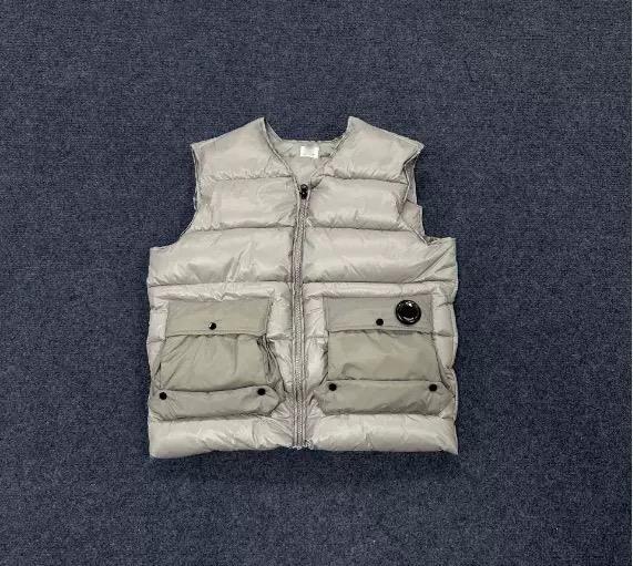 Cplys Company Jacket Fluffy Sleeveless Vest Puffer Mens Designer Veste Homme One Lens Pocket Body Warmer Womens Company Gilet Ae7