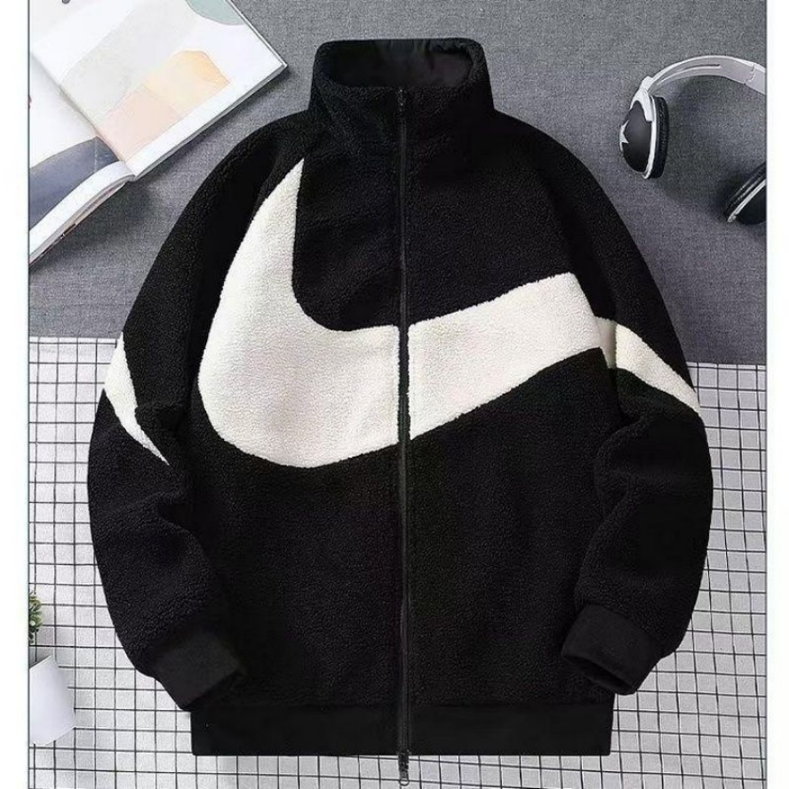 Designer Mens nika Jackets Winter stand collar lamb wool Reversible coat Men/Women Outerwear Casual Tops Warm111