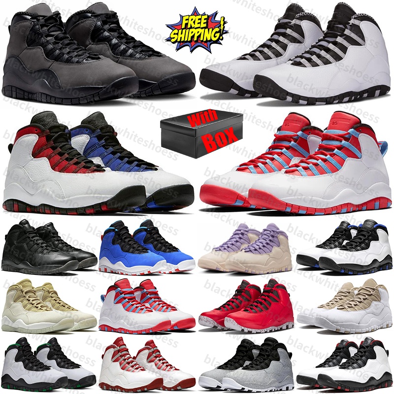 Free Shipping 2026 With Box Designer Basketball 10 10s Sports Shoes sneakers for mens men Dark Shadow Steel grey Cement Sacramento d h gate sneaker