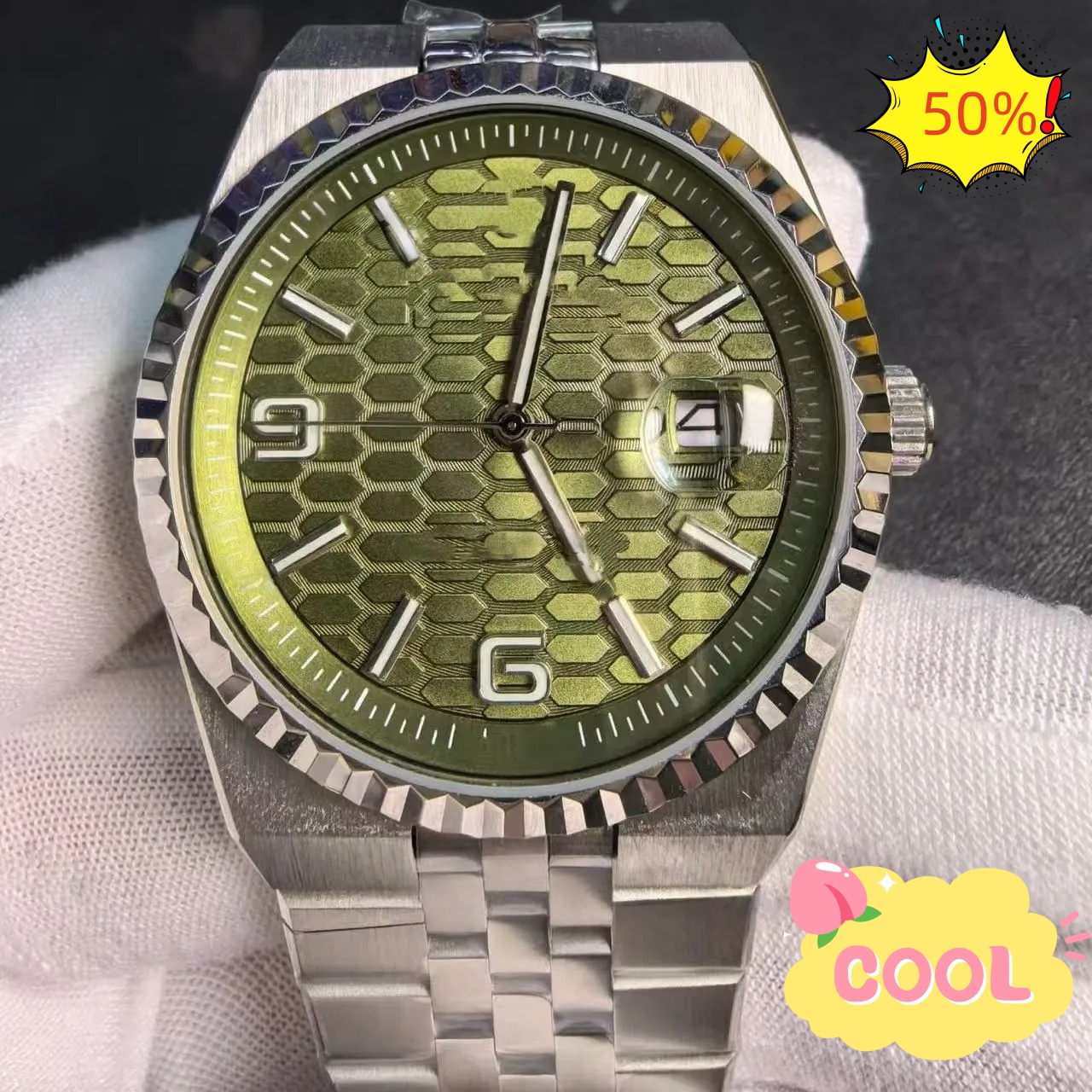 New automatic movement mens watch land designer watches men 40MM size diamond bezel stainless steel waterproof Wristwatches with sapphire glass mont
