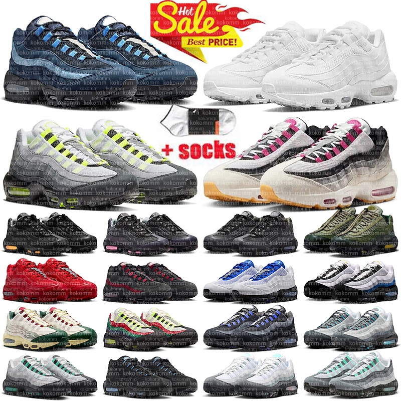with box Designer 95 95s sneakers Running Shoes neon Pink Foam black trainers for mens womens chaussure black Outdoor men women Sports runners