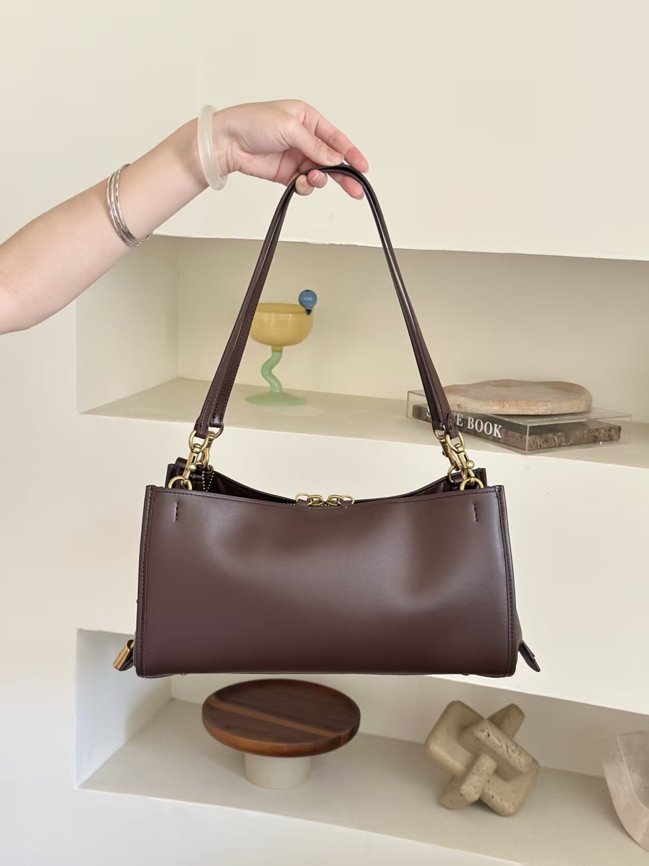 Rogue Bag 34 Designer Women Shoulder Bag Luxury Patent Leather Crossbody Tote Multi-Pocket Vintage Gold Hardware Punk Style Handbag Purse Evening Ba