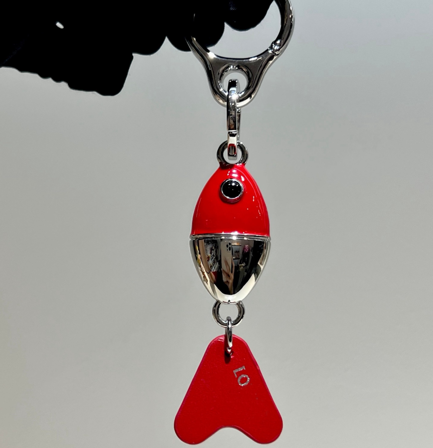 Designer Fish Keychains Bag Charm Classic Stainless steel fish shape Key Chain Wallet Keys Keyring Creative Fish Bait Keychain Luxury women Purse Ch