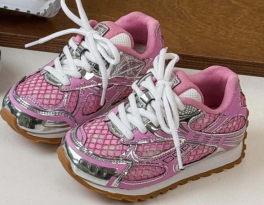 Designer outdoor Toddler Kids Orbit Metallic Running Sneakers Children Casual Fashion Luxury brand Trainers Boys Girls Sports Walking Glowing Tennis