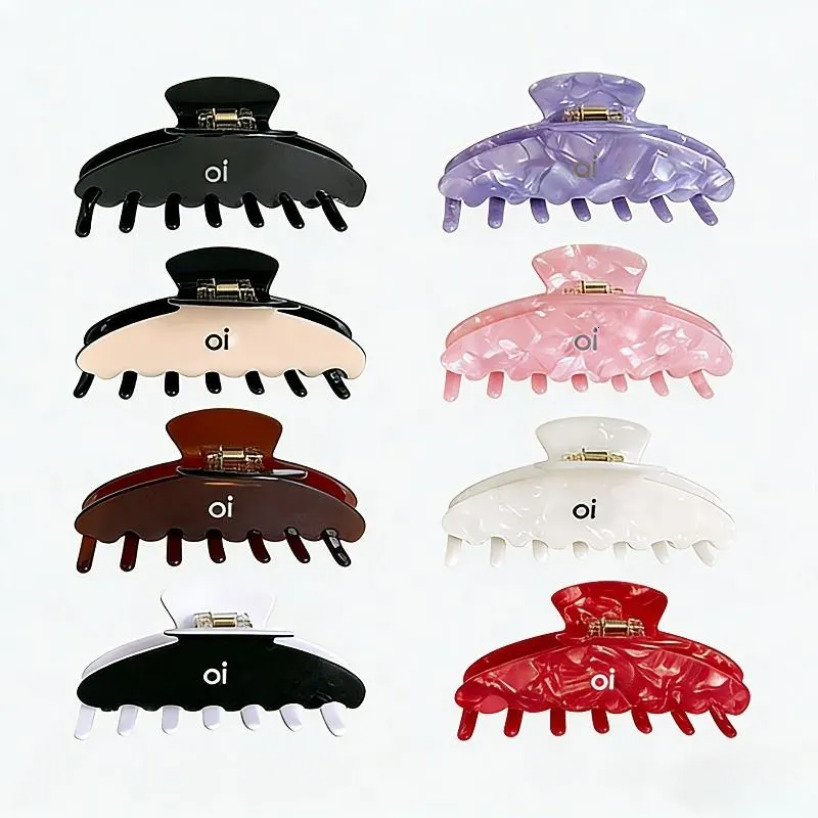 Designer Womens Acetate Shark Clips Multi Color American Style Hairpins for Sports Fashion Versatile Letter Hair Accessories