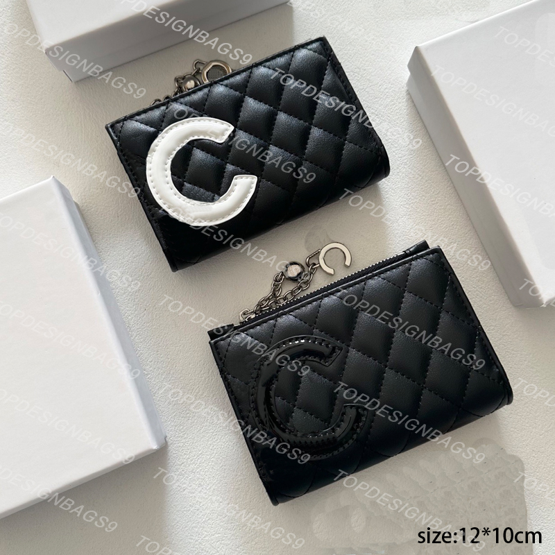 women's new fashion wallets cambons designer wallet lady luxury coin purse real leather mini Card Holders texture purse with box classic vintag