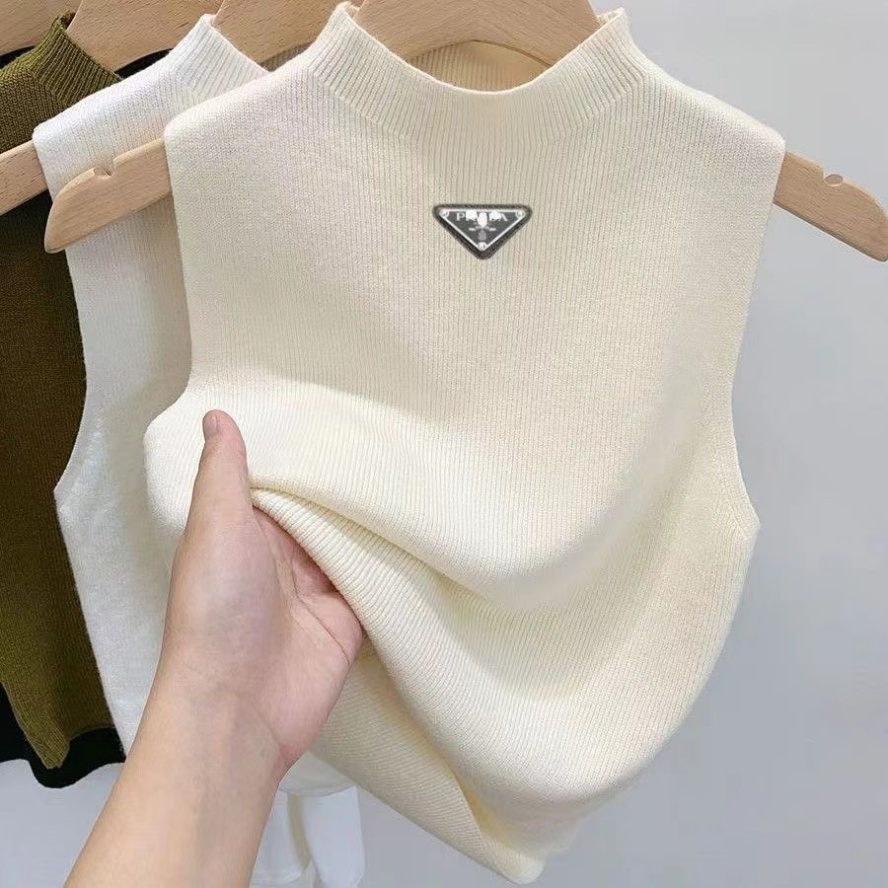 2026 Womens Designer Tank Crop Tops Sexy t Shirt Camis Cotton-blend Bra Vest Ladies Solid Vintage Femme Clothes