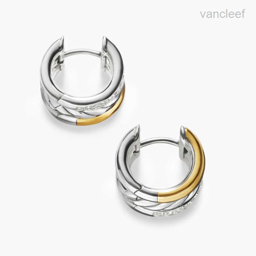 Designer Earrings DY Earrings New 14mm Adhesive Ring Earrings Simple Trendy Retro Luxury Jewelry Gifts Daily Dressing