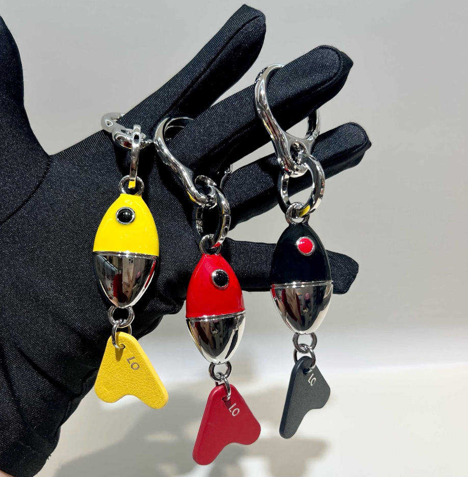 Newest Fishing Lure Keychain Creative Fish Bait Bag Charms Pendant Luxury Designer Jewelry Accessories Women Handbag Decoration Key Ring Gift