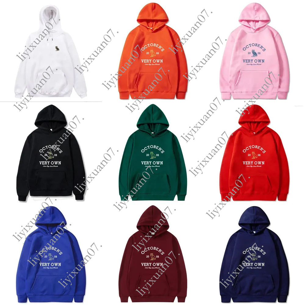 Ovohoodies Mens Womens October Very Own Designer Classic Owl Letter Graphic Print Hooded Fashion Casual Pullover Streetwear Sweatshirt 204 105
