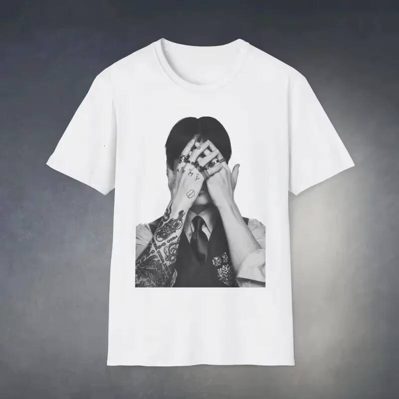 Jungkook Graphics Unisex 100%Cotton Shirt Kpop Boy Band 2026 Summer New High Quality Men's Women's Oversized Streetwear Tshirt J260715