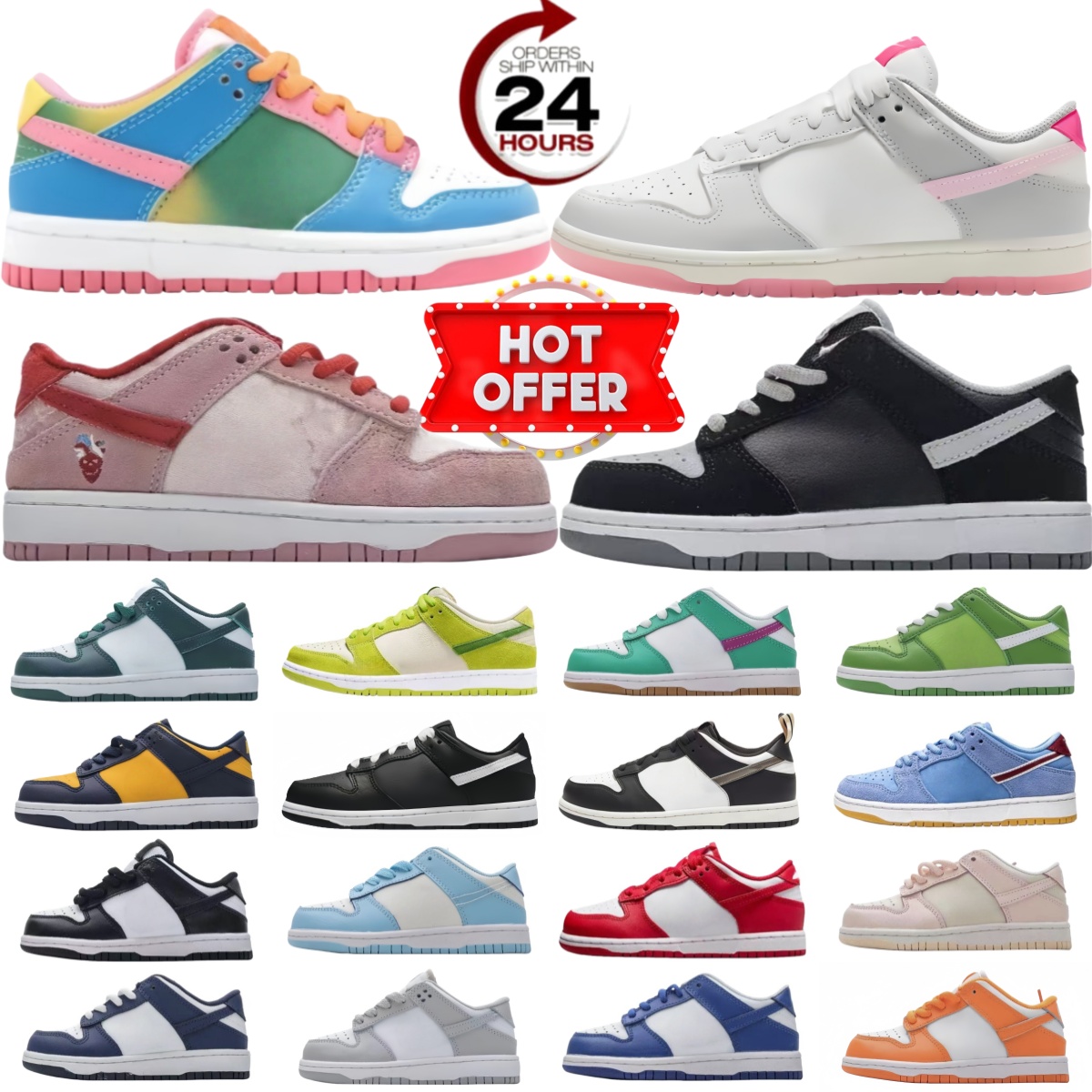 withbox kids Designer 1s low-top Travis sneaker KIDS 1s dungk is suitable for outdoor sports boys and girls Comfortable light and versatile school s