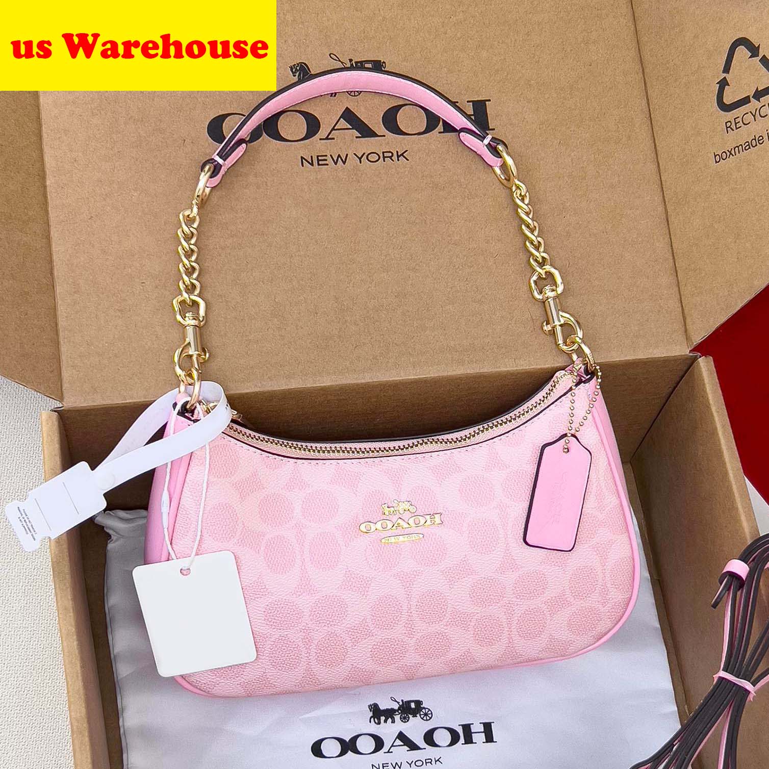 1:1 12A Pink Designer Bag Teri Shoulder Bag tabby Handbag high-quality crossbody bag leather classic vintage wallet women's handbag metal chain