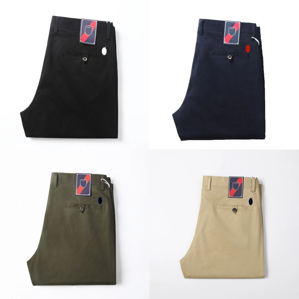 2026 New Men's Designer Classic Pony Embroidered Cotton Polo Pants Luxury Brand Fashion Business Casual Solid Color Mens Straight Trousers
