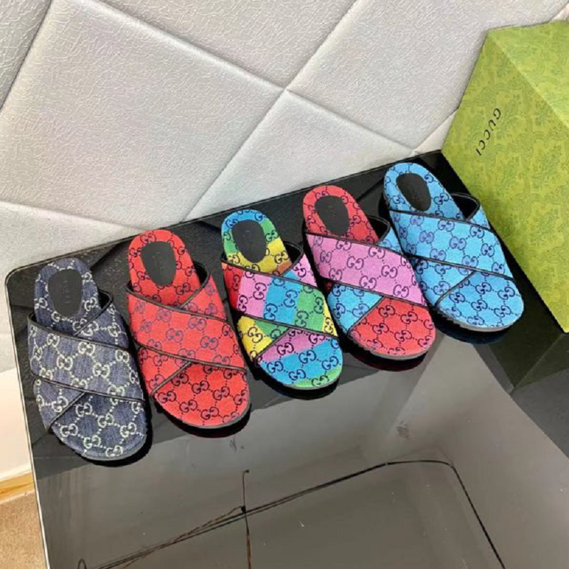2026 with box designer men women Alias Oblique slippers slides Crisscross straps mens womens sandal jogging walking falt casual shoes