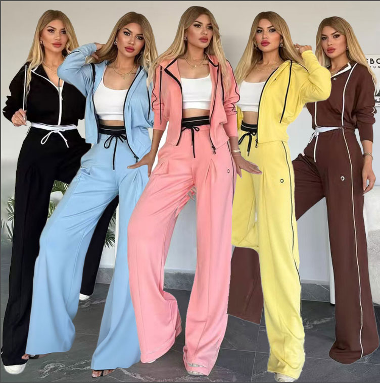 Womens Tracksuits Designer Tracksuit Sports Suit Sweatshirt Fashion Women Sportswear embroidered hooded zipper jacket Jogging Pants two-piece sets