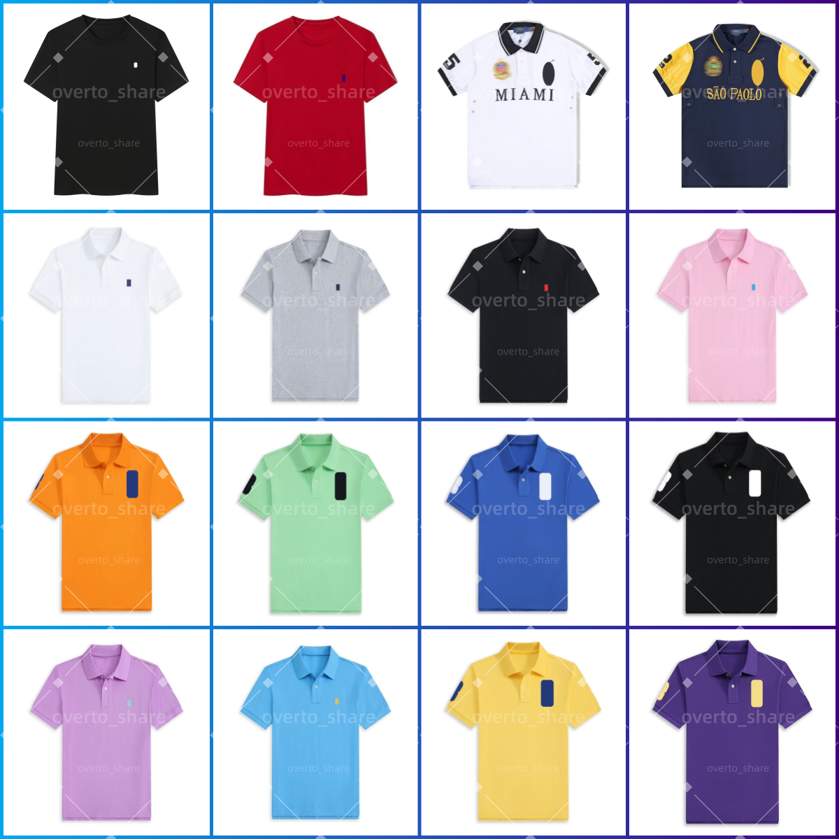 Deigner Men Short Sleeve Shirts Basic T Shirt Lapel Collar Polo Women Shirt Mini Rectangle Chest Embroidery Solid Color City Letter Number Print Cas