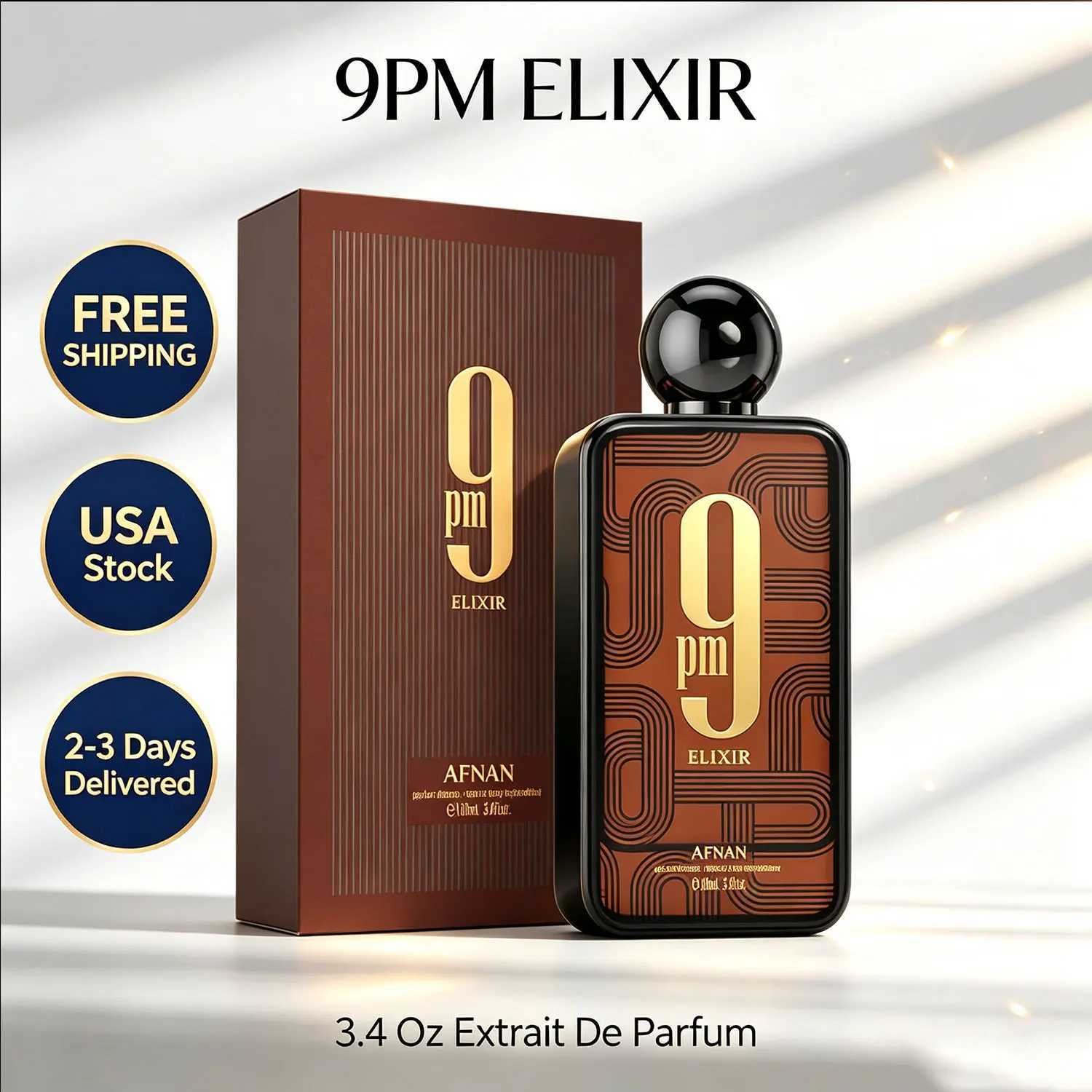 Afnan 9PM Elixir Extrait De Parfum Spray Unisex Fragrance 34 Oz Long Lasting Luxury Perfume For Men Women C260716