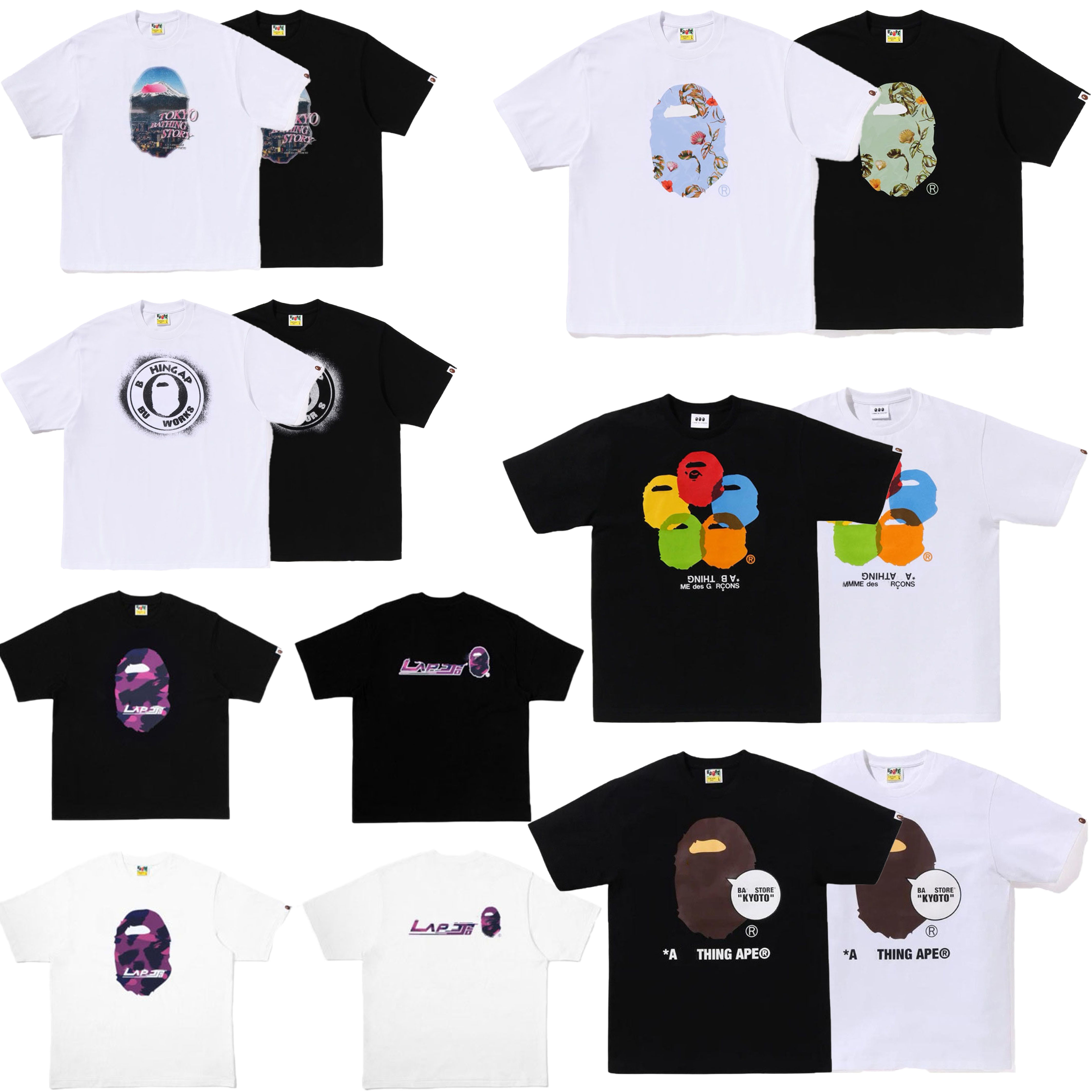 bapecy t-shirt Hetzelfde voor mannen en vrouwen t-shirt Bedrukte heren-t-shirt met ronde hals Casual en relaxte overhemden Er is een breed scala aan