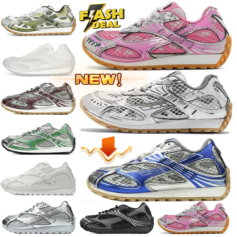 sneakers Bottega Veneta chaussures de créateur baskets décontractées orbit pour hommes et femmes trainers de luxe ballerines en cuir mesh chaussu