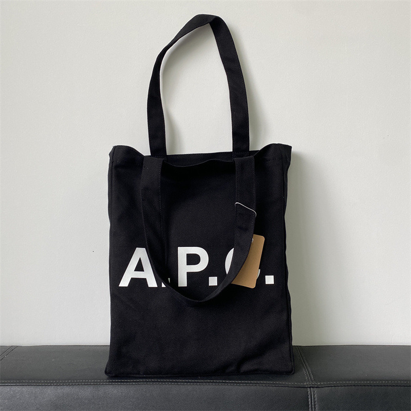 Luxury APC Designer Bags For Women Leopard Print Canvas Shoulder Sac APC Tote Bag Letter Print Casual Large Capacity Handbag For Work School Shoppin