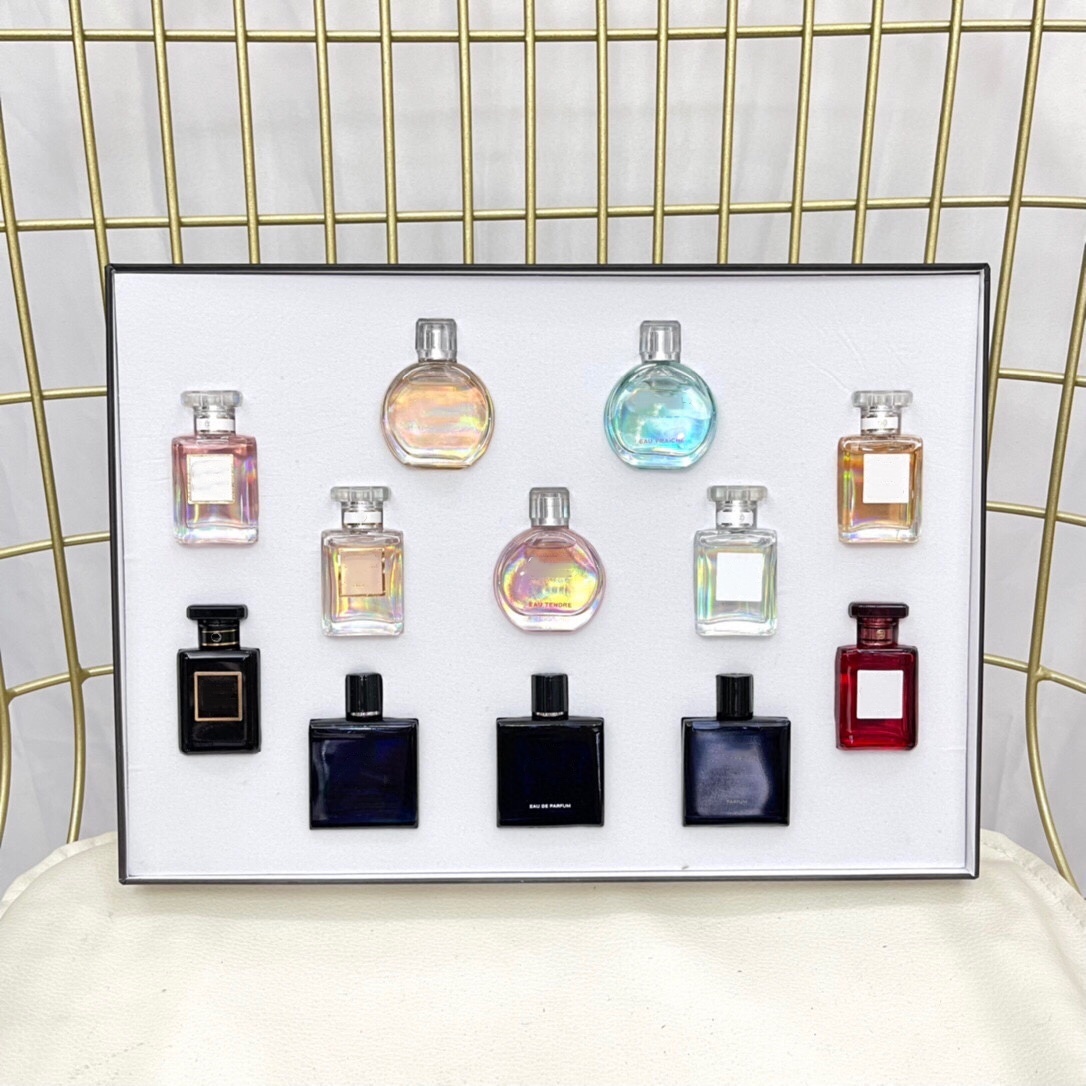 Luxury Perfume 12pcs/set Fragrance 7.5ml 10ml Mini Size Woman Perfumes For Lady High Quality Good Smell With Box Paris Women Perfumes Christmas Gift