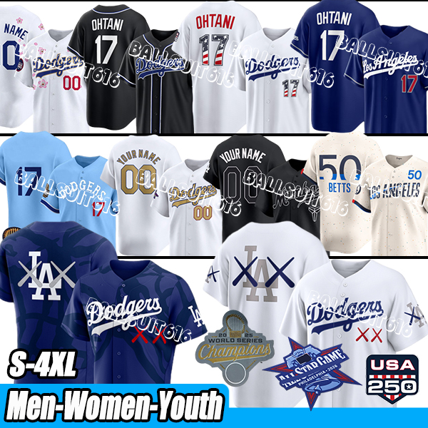 2025 World Series Champions LA dodgers Jerseys #50 Betts #17 Ohtani #5 Freeman #18 Yamamoto Mookie Betts Shohei Ohtani Freddie Freeman custom cit-image-944313922