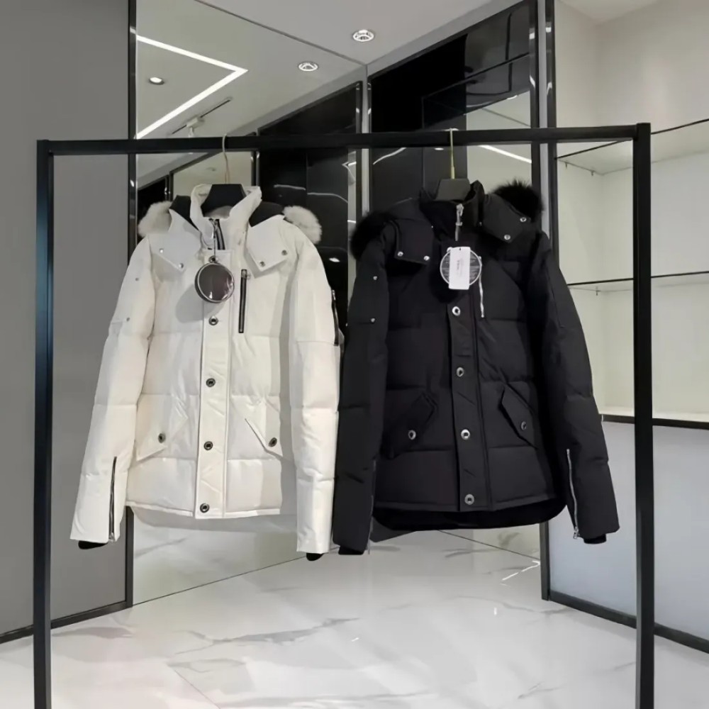 Doudoune Coat Zipper Parkas coat Moose HoodieMen Winterjacke Outerwear Puffer Coat Mens Coat moose down jacket