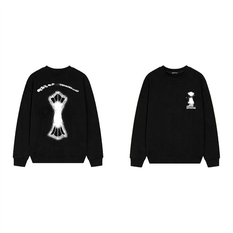 Designer Spring and Autumn New Cross Men's and Women's Round Neck Cross Sanskrit Hoodie chrome hoodie t shirts chrome hoodies sweatshirts