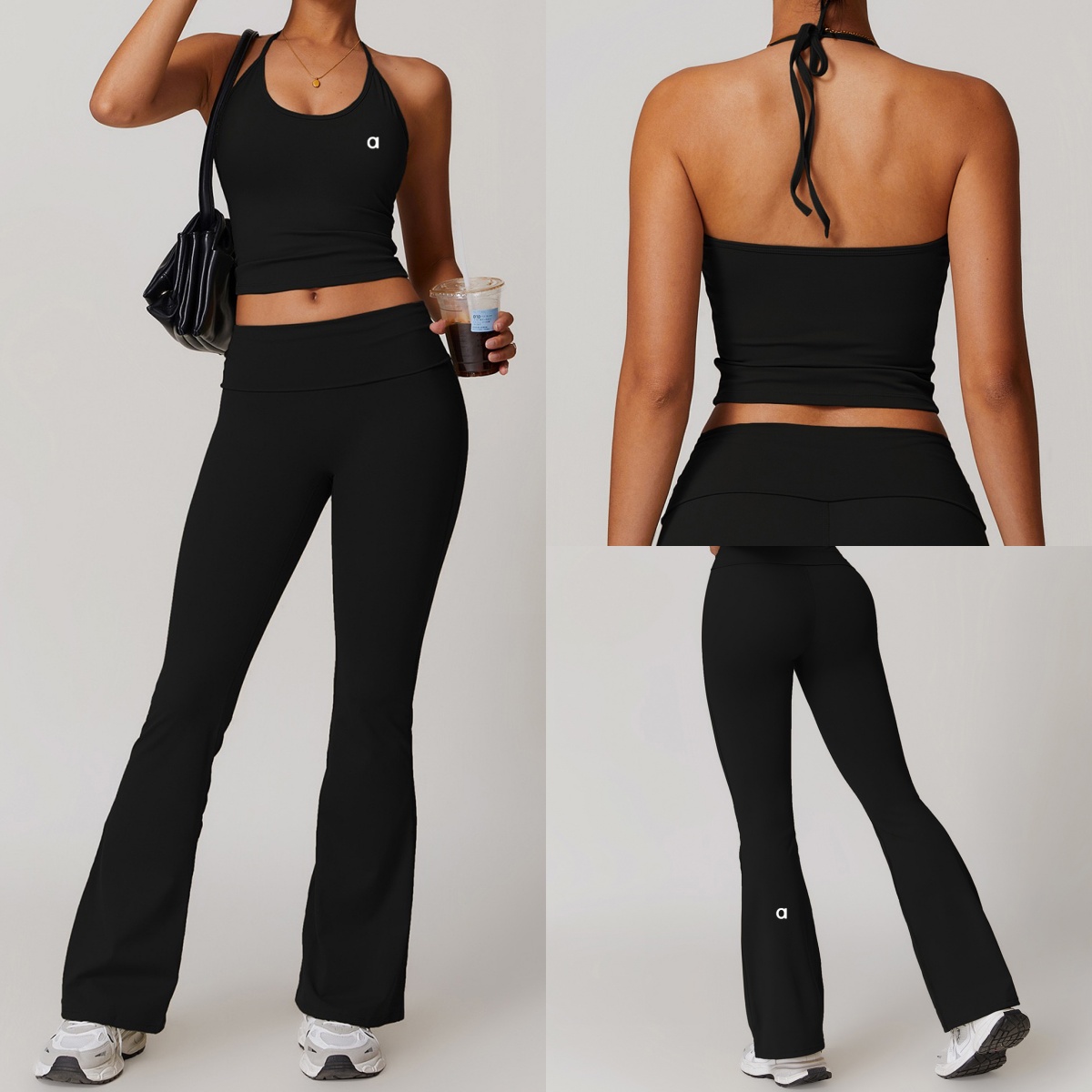 Strappy halter-neck beautiful back yoga vest New Arrival Cuffed Yoga Shorts Yoga Pants & Flared Trousers pad casual tight quick-drying fitness top f
