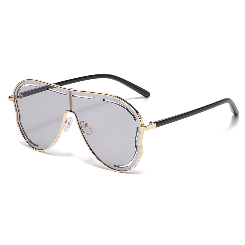 2026 European and American fashion new large-frame unique-shaped for men, high-end integrated personalized sun protection sunglasses wholesale