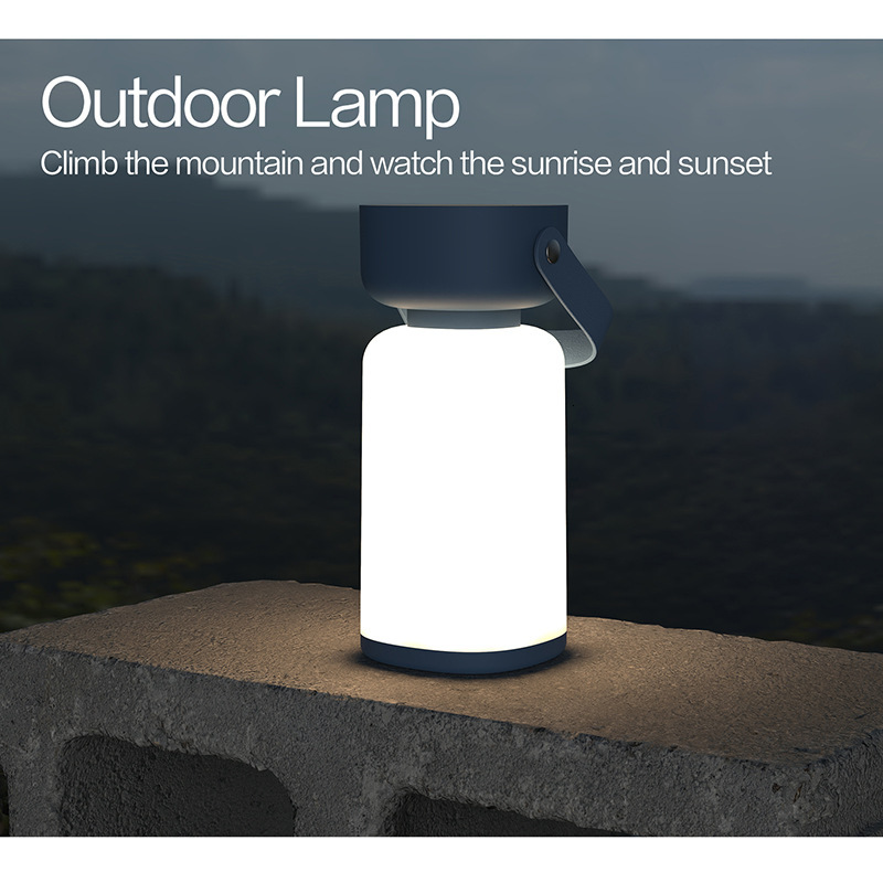 Vente chaude transfrontalière sans fil Simple poche LED tactile ambiance extérieure lampe de Table Camping maison veilleuse