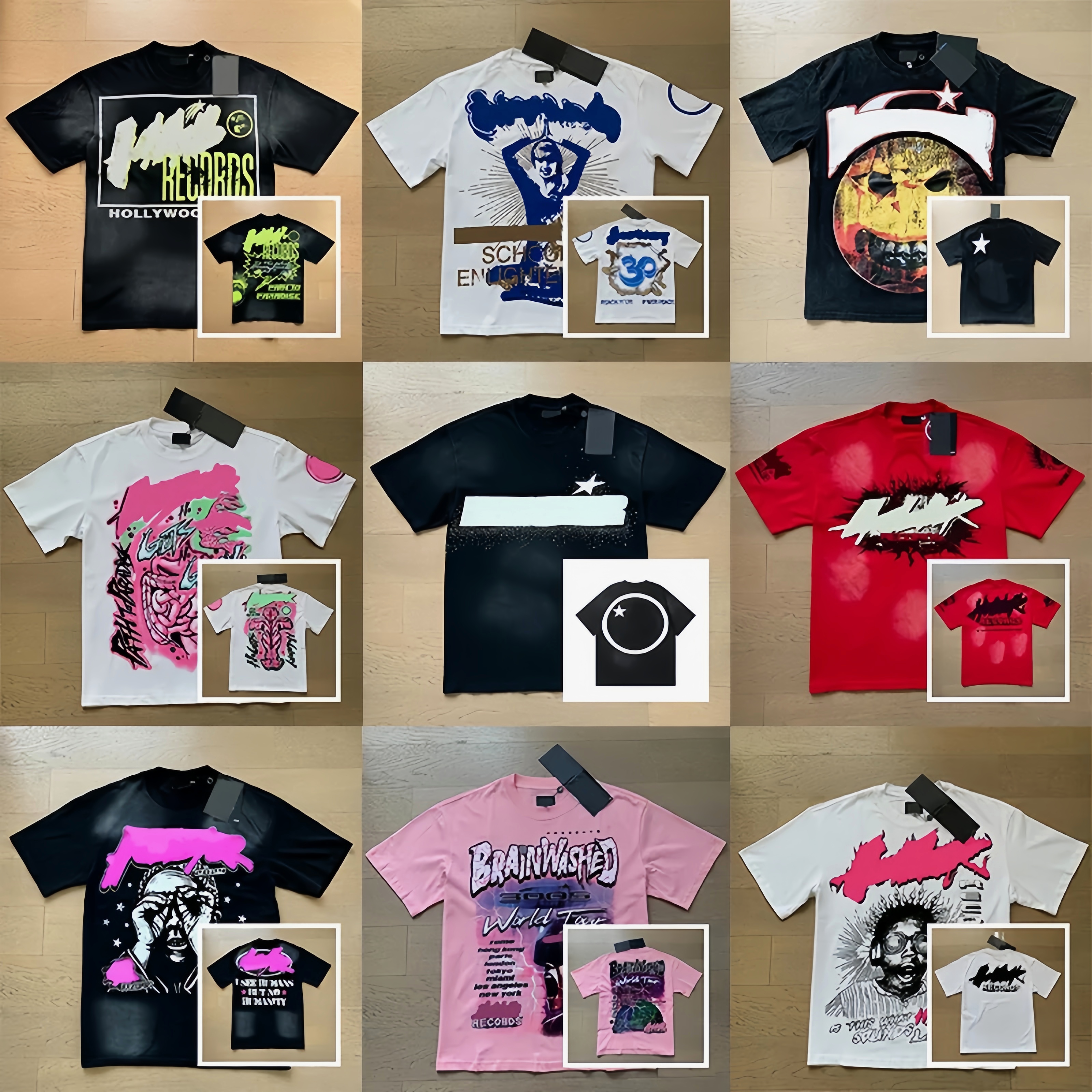 designer graphic shirt Mens short sleeve designer with NFC scan womens wash street loose round neck casuas High Streets Trend mens shirts