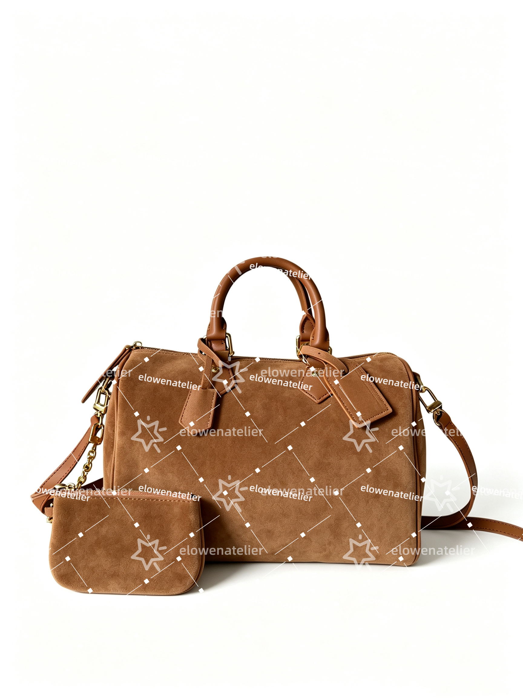 2026 Latest Deer Suede Crossbody Bag Large Capacity Handbag with Coin Purse Free Shipping