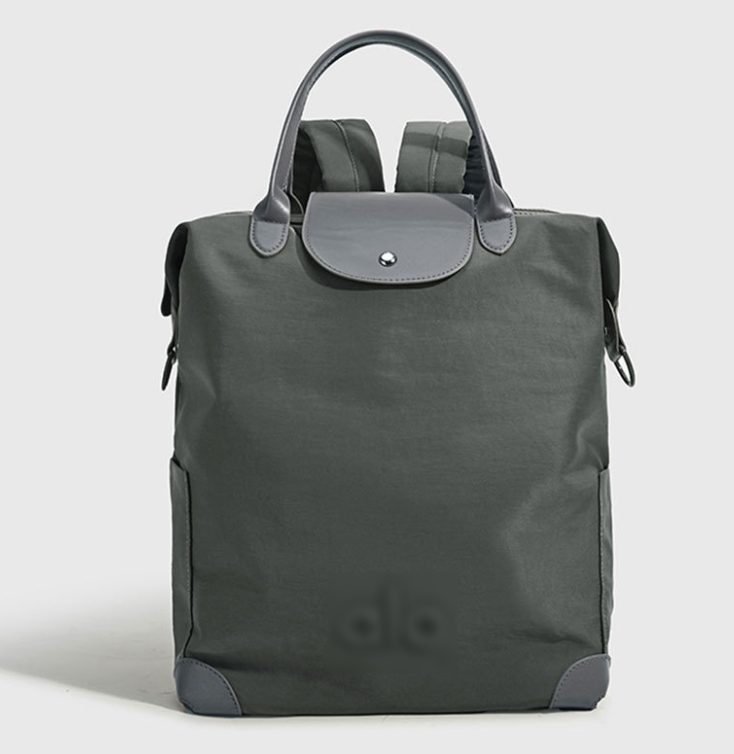 A Designer Bag Nylon Backpack Leather Soft Top Handle Large Capacity Side Pockets Women Office Commute Travel Carry backpack Casual and Portable bag