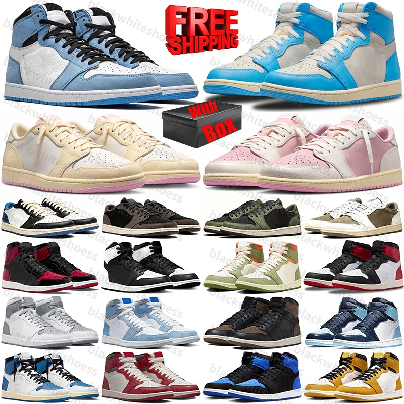 Livraison gratuite avec boîte Designer Basketball Travi High Travis Scort Scoot1s Scoots Scottjordan Low 1 1S Lows Chaussures de sport Baskets po