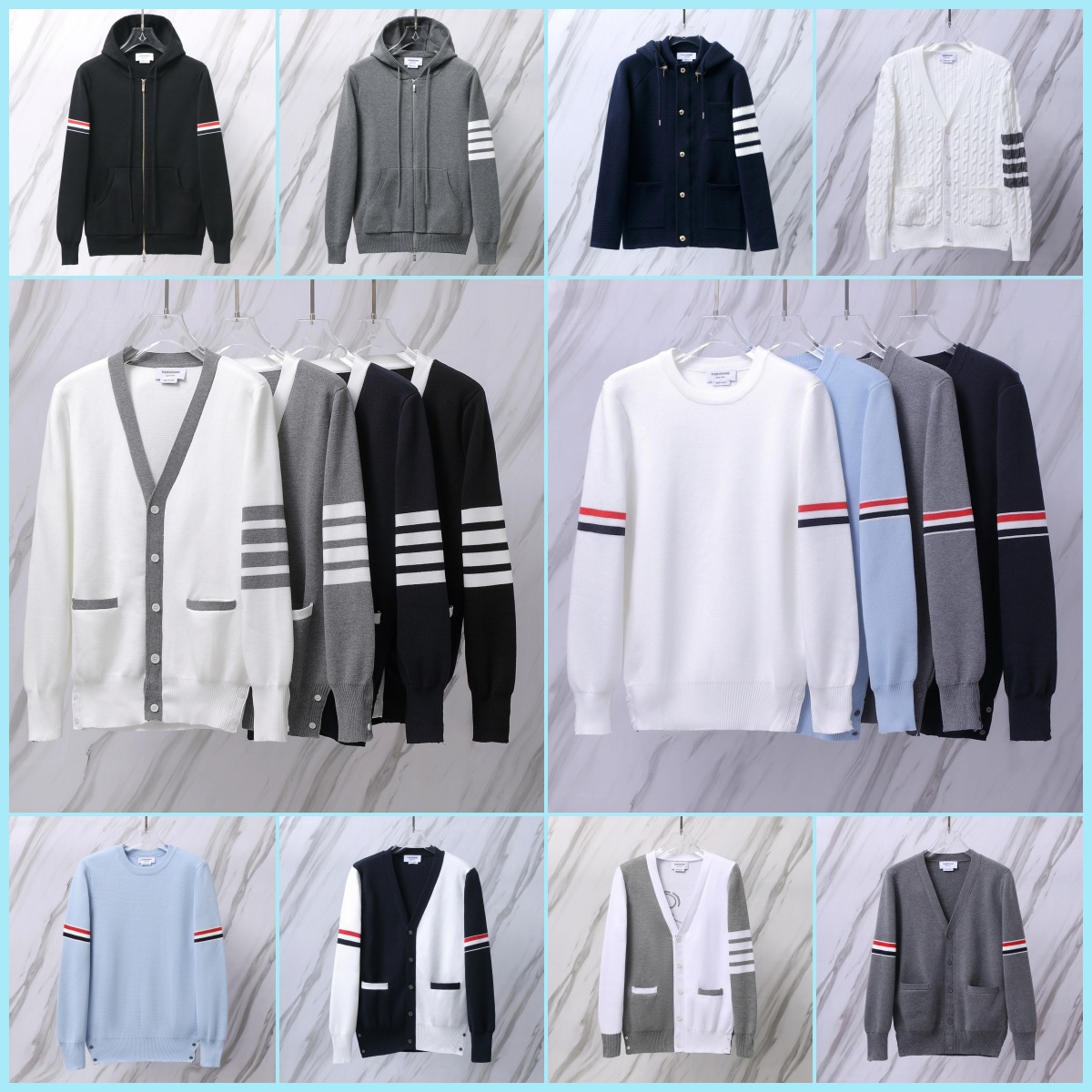 Mens High quality thome browme designer sweater 2026 New Mens Luxury Brand Designers Sweater for Autumn Winter Long Sleeve Casual Clothes Sweaters
