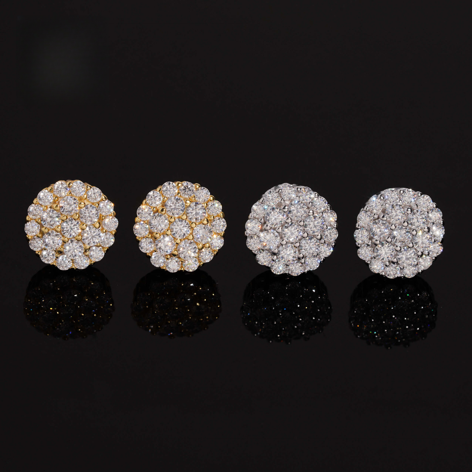 New Personalized Floral S925 Silver Inlaid Moissanite Strong Fire Color With GRA Certificate Ins Style Earrings