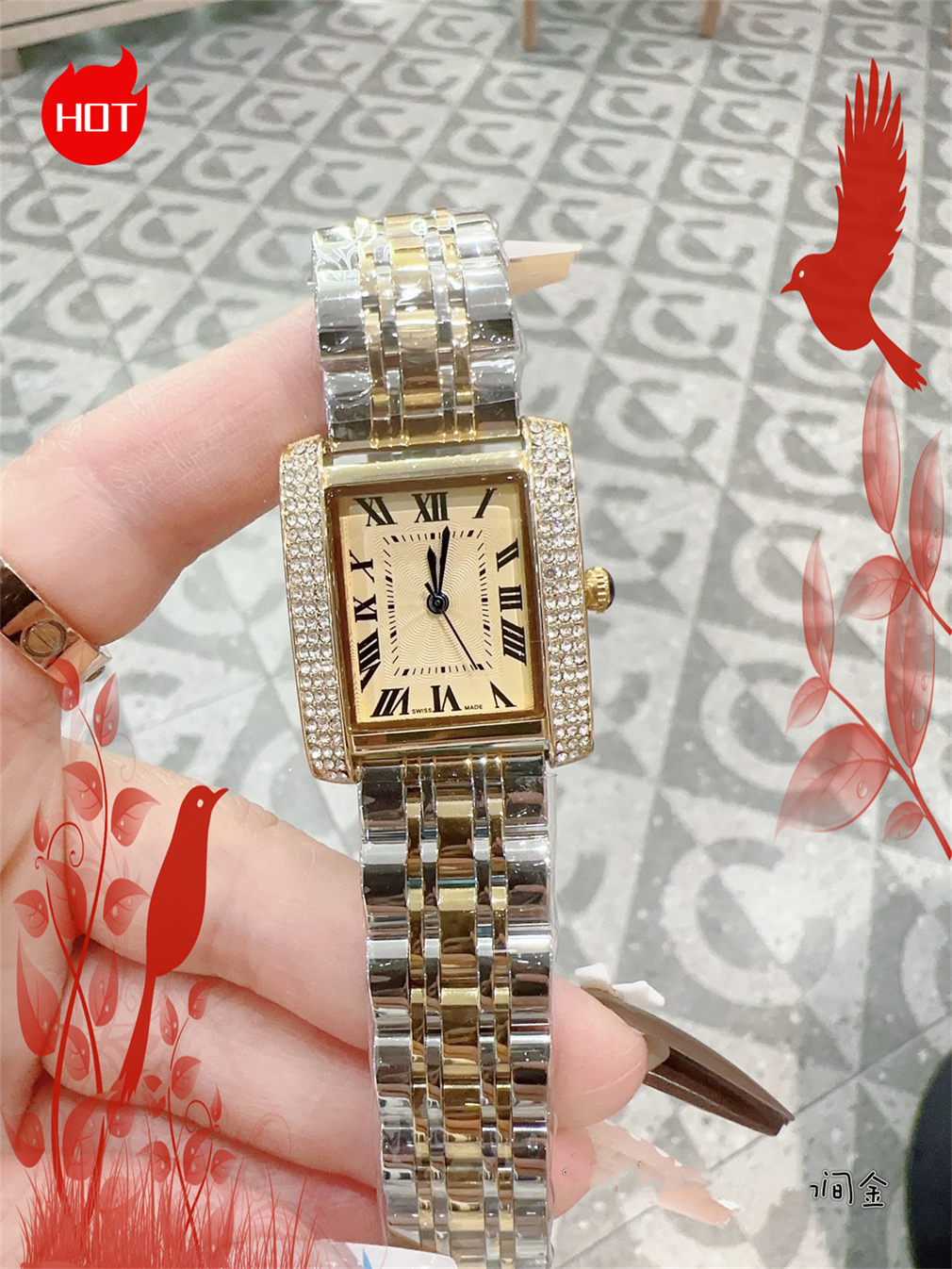 Luxury Watch Womens Watch Square tank Watches Designer Diamond Premium Quartz Movement Stainless Steel Bracelet Sapphire Glass Waterproof women Wris