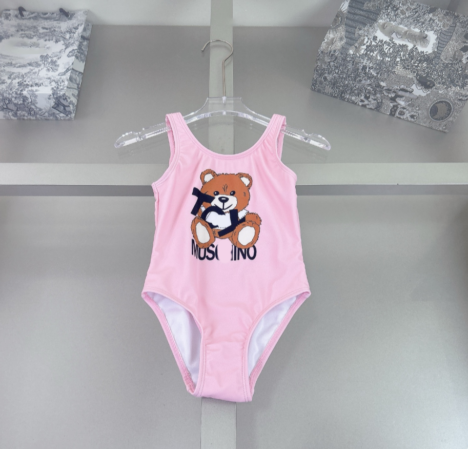 Designer Summer Girls One Pieces Bikini Maillot de bain Cartoon Bear Luxe Enfants Maillots de bain pour bébés Baby Girl Beach Maillots de bain En