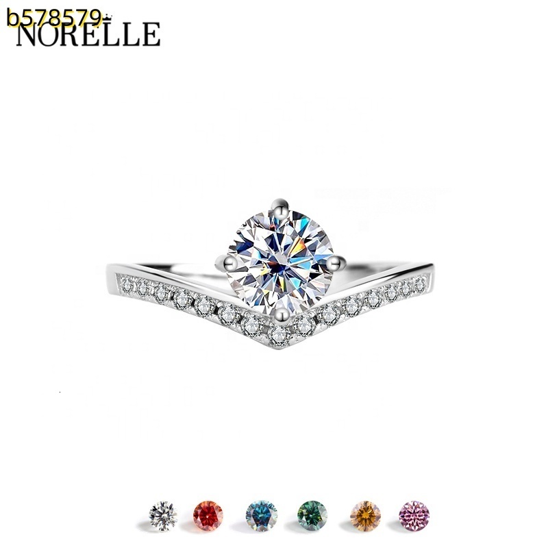 Luxurious 1CT Bright Cut Adjustable Curved Fine Jewelry Wedding Ring S925 Pure Silver Moissanite Diamond Ring for Women