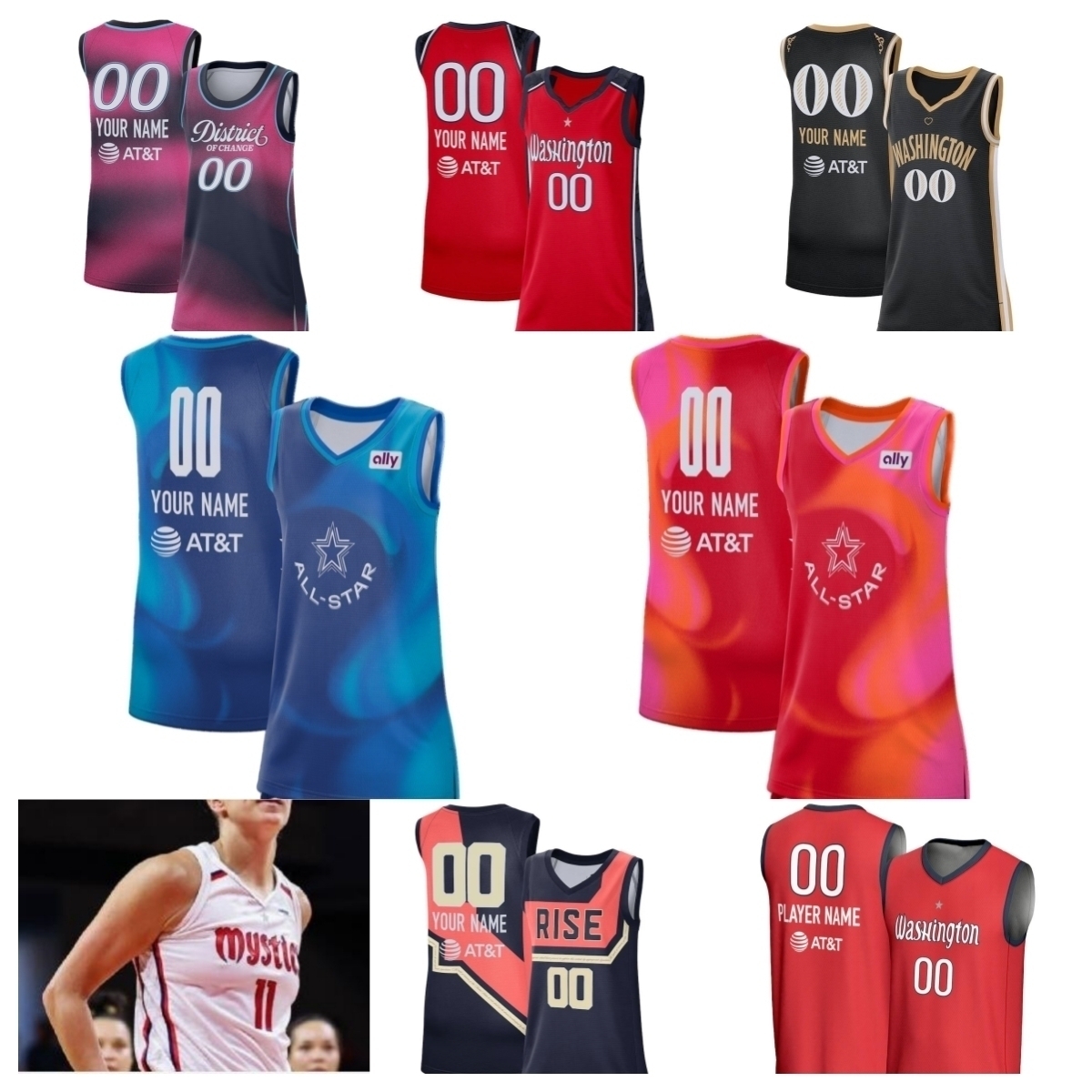 Mystics All Star Jersey 2026 Sonia Citron Basketball Kiki Iriafen Shakira Austin Michaela Onyenwere Lauren Betts Cotie McMahon Georgia Amoore Men-image-924845042