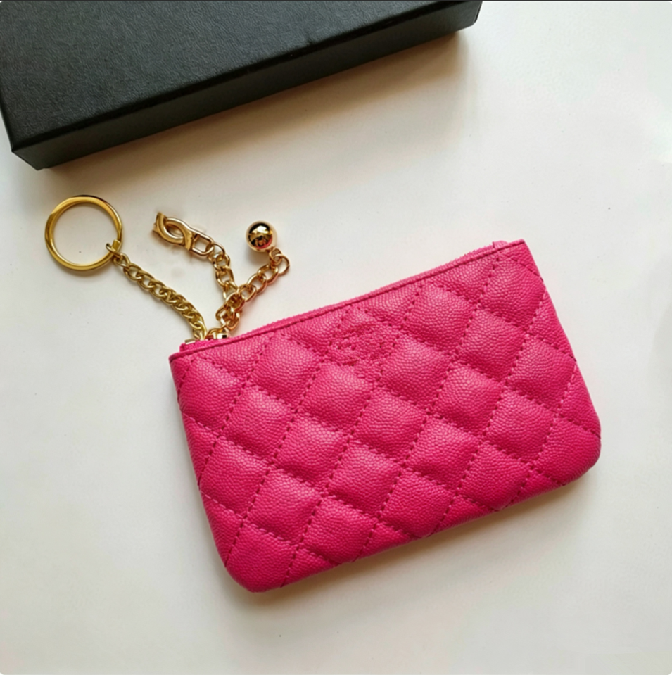 Designer Purses Luxury C fashion women card holder classic lady pattern caviar gold hardware small mini black small hardware wallet Pebble leather
